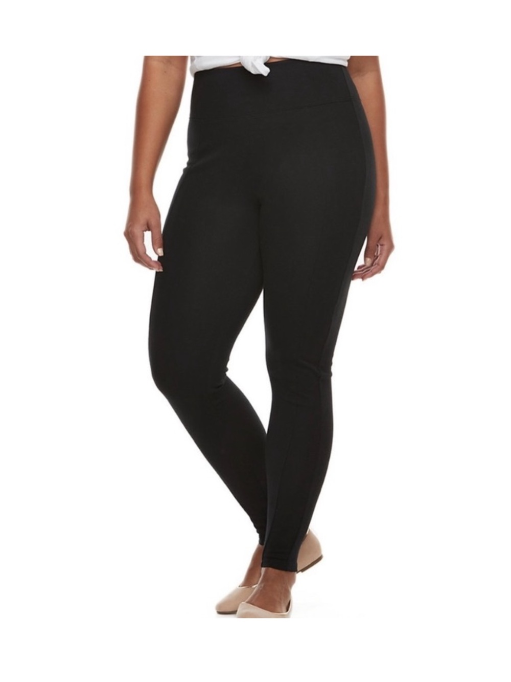 Assets by Spanx Black High Rise Shaping Ponte Leggings Size 1X